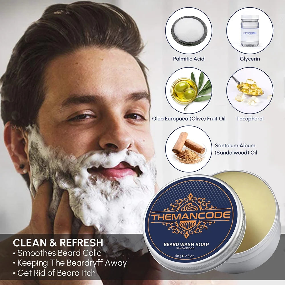 Close-up of beard oil included in the Beard Grooming Kit