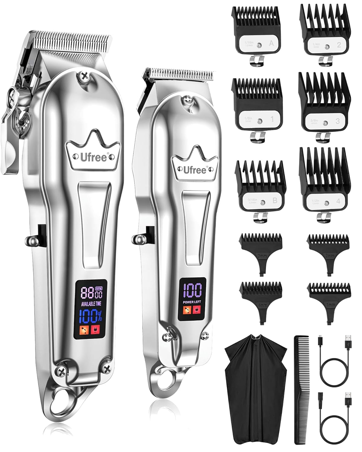 Cordless hair cutter with zero gap T-blade for precise haircuts and beard trimming