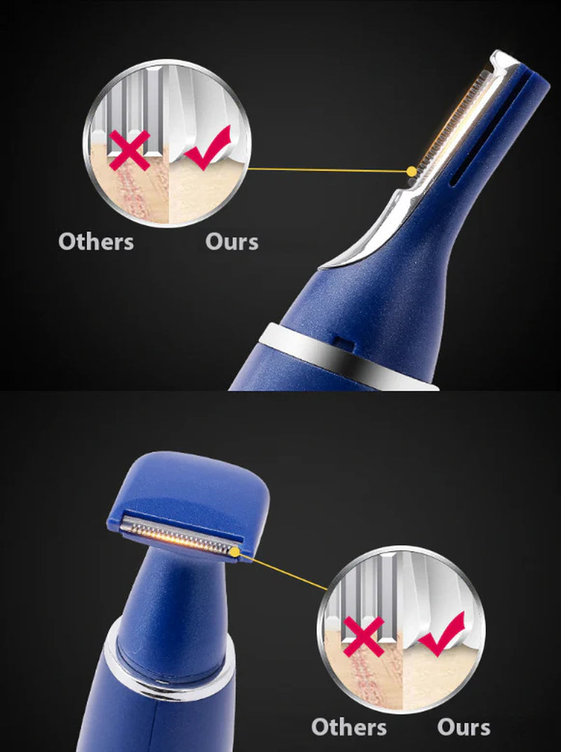 Electric Nose Hair Trimmer – Beard, Mustache, and Eyebrow Groomer