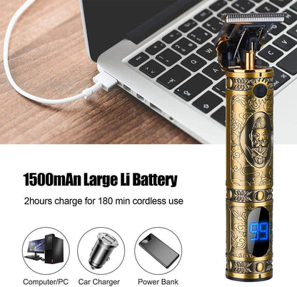 Hair Clippers for Men, Professional Hair & Beard Trimmer for Men, T-Blade Hair Edgers Clippers, Gold Knight Close-Cutting Trimmers, Cordless Clippers for Hair Cutting