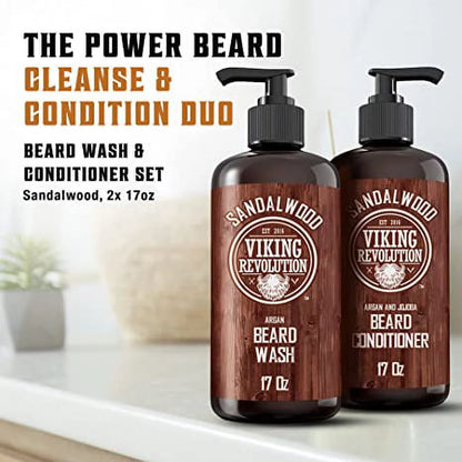 Back view of 34 oz Beard Conditioner and Wash bottle showing ingredients