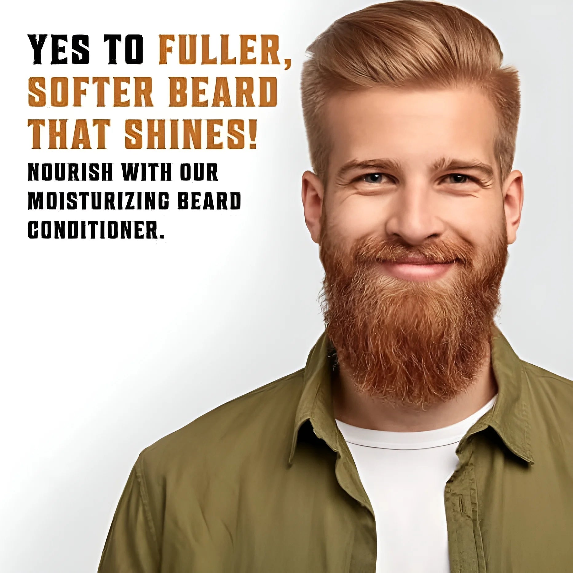 Dropper of 34 oz Beard Conditioner and Wash with Sandalwood