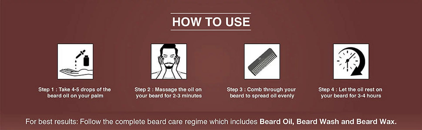 Man applying Beard Growth Oil for faster beard growth