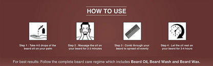 Man applying Beard Growth Oil for faster beard growth