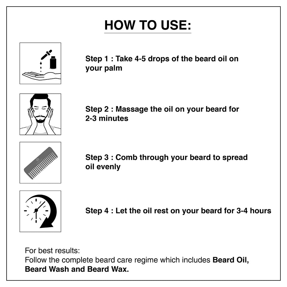 Man applying Beard Growth Oil for faster beard growth