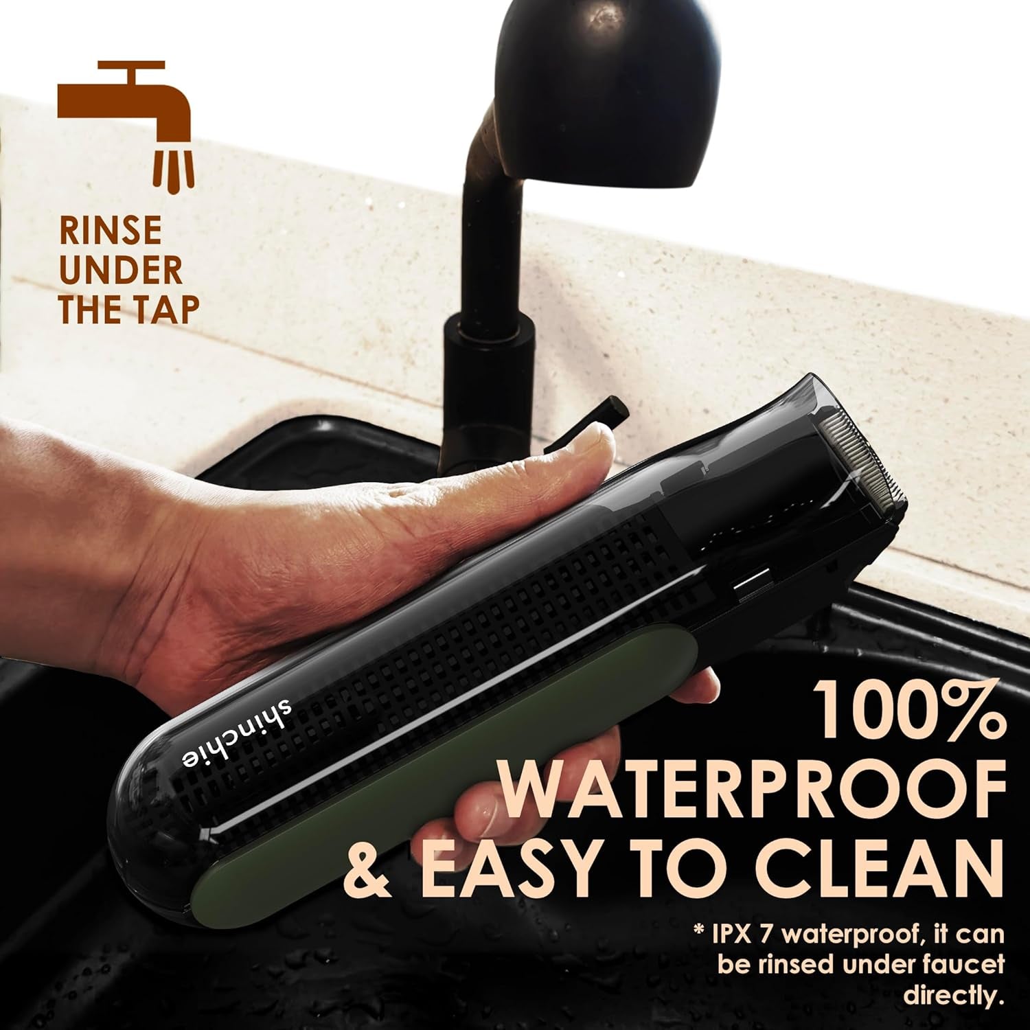 Rechargeable electric beard and body trimmer for men and women with cordless operation