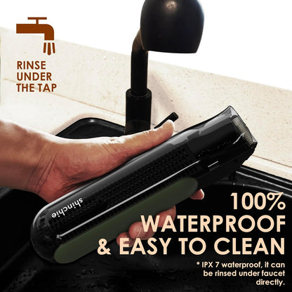Rechargeable electric beard and body trimmer for men and women with cordless operation