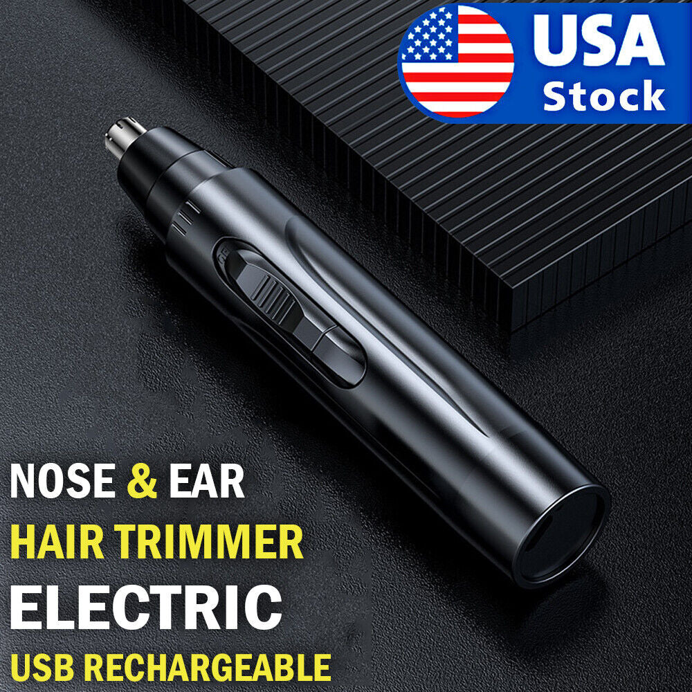 Battery-operated nose hair trimmer for convenient use