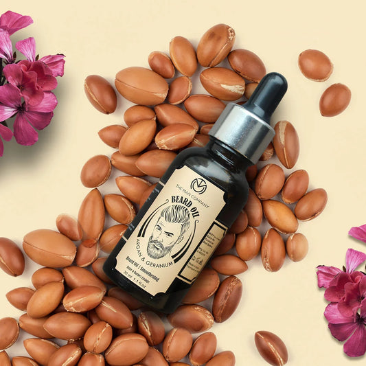 Beard oil with Argan and Geranium for promoting faster beard growth