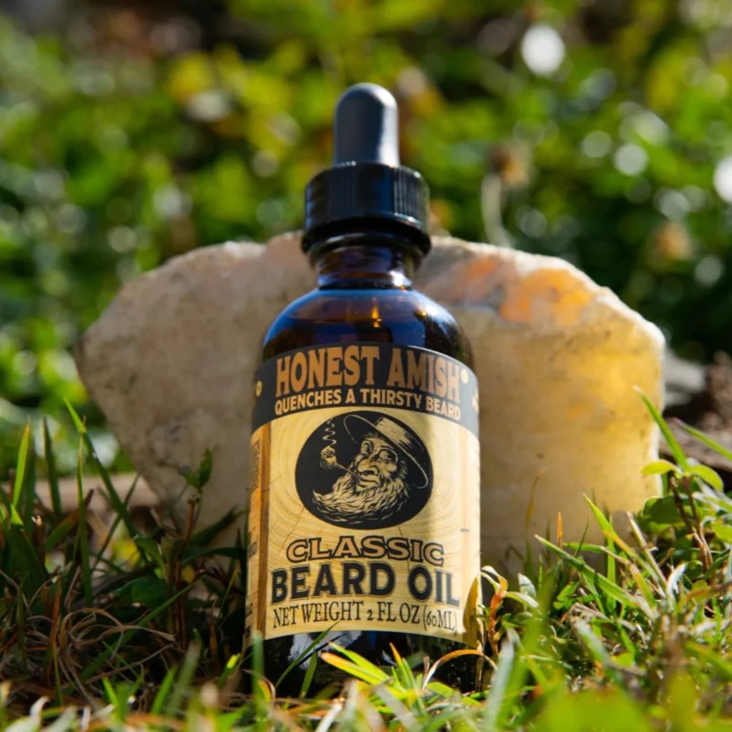Beard oil taming unruly beard hair for a well-groomed, polished look