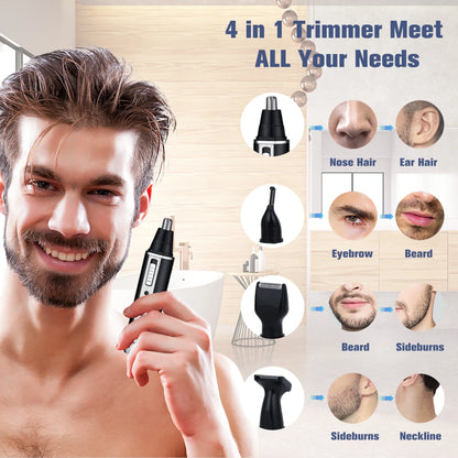 Best electric nose hair trimmer with beard trimming functionality, designed for men.