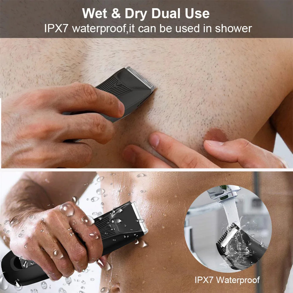 Best hair trimmer for sensitive areas and beard grooming, featuring IPX7 waterproof technology for use in the shower.