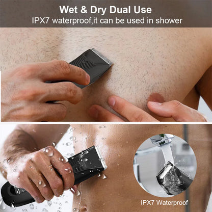 Best hair trimmer for sensitive areas and beard grooming, featuring IPX7 waterproof technology for use in the shower.