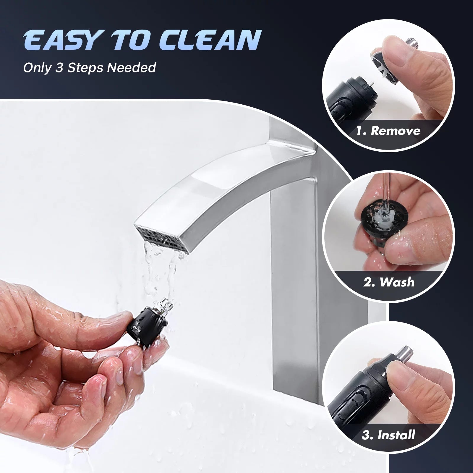 Best nose and ear hair trimmer for men and women, compact and easy to clean