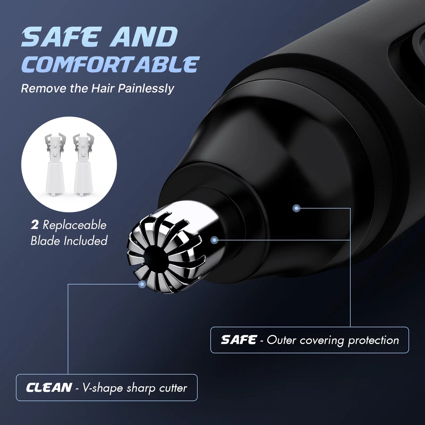 Best nose and ear hair trimmer for men and women, includes cleaning brush for easy maintenance