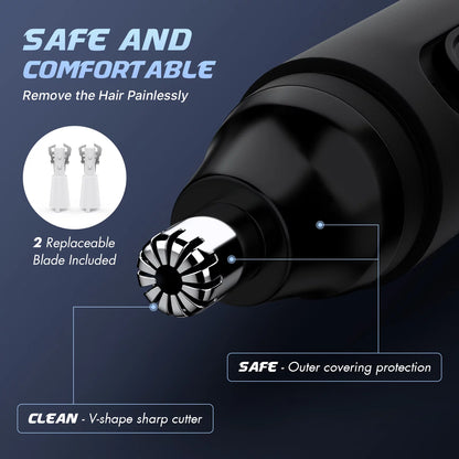 Best nose and ear hair trimmer for men and women, includes cleaning brush for easy maintenance