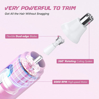 Best nose hair trimmer featuring dual-edge replaceable blades for smooth, irritation-free trimming.