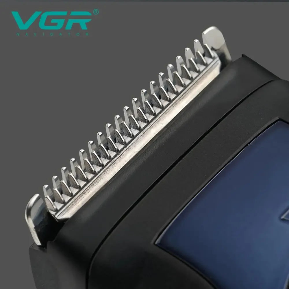 Cordless beard and hair cutter with a rechargeable battery, offering flexible and convenient grooming.