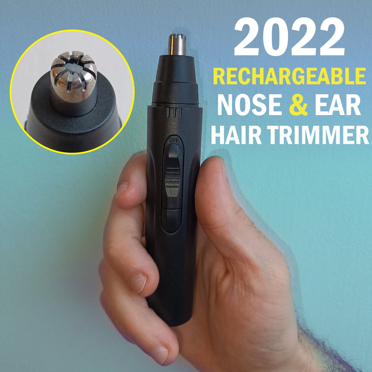 Electric nose hair trimmer groomer for men, perfect for daily grooming