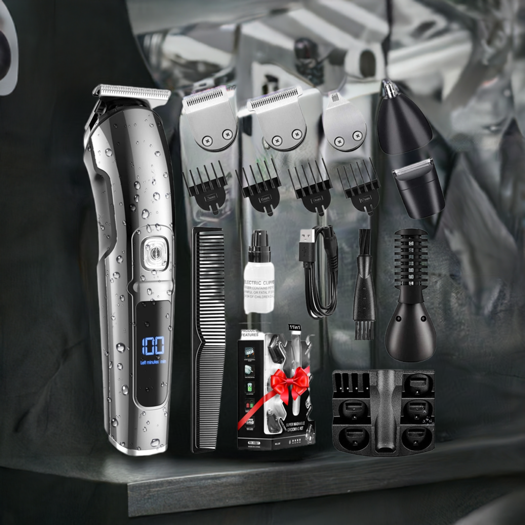15-in-1 Professional Hair Cutter – Cordless Beard Trimmer Kit - Groomedge