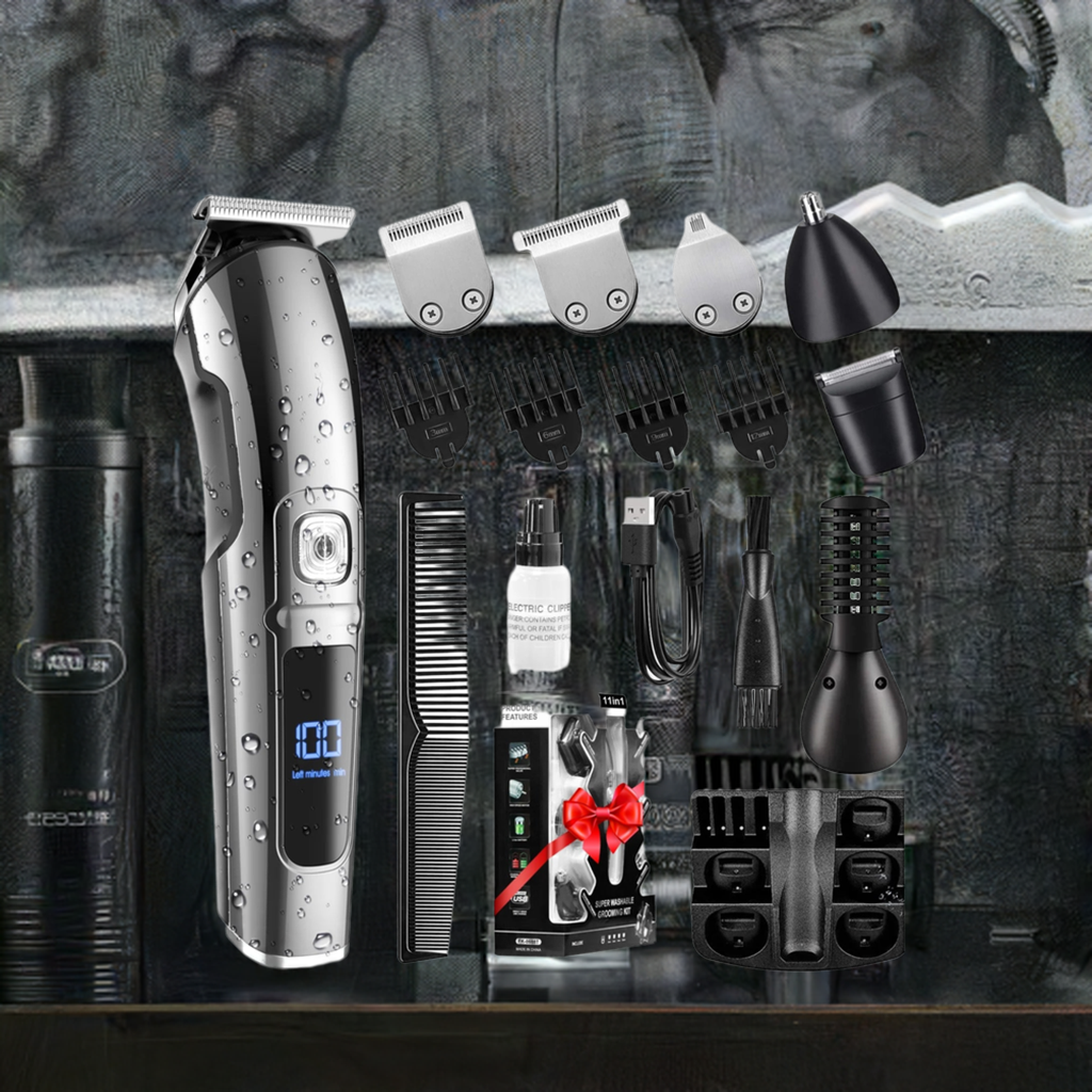 15-in-1 Professional Hair Cutter – Cordless Beard Trimmer Kit - Groomedge