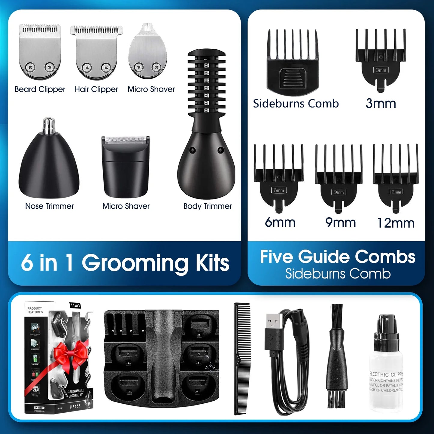 Professional hair cutter with LED display for easy usage tracking