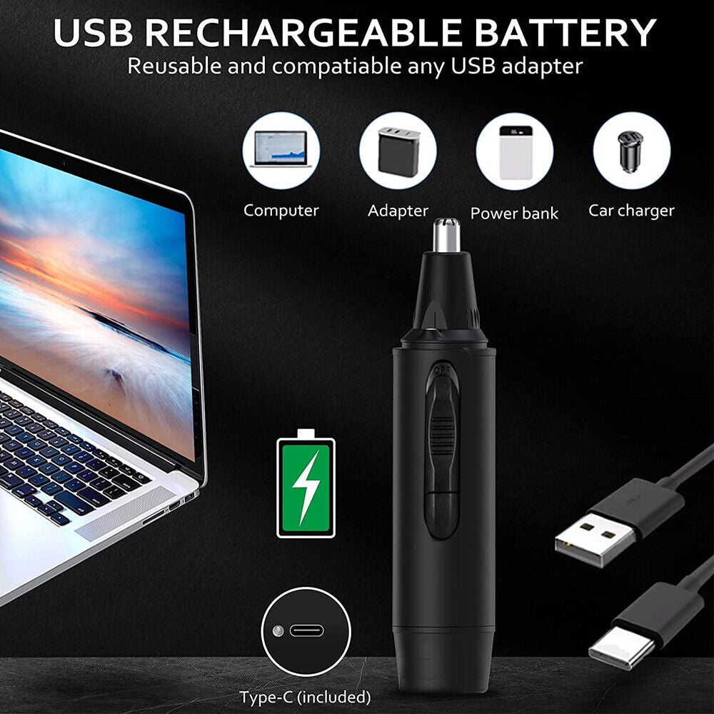 Multi-function electric nose hair trimmer for ears and eyebrows