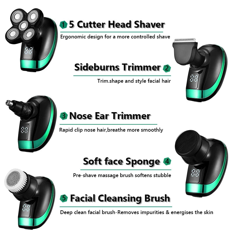 Mini portable electric shaver with USB rechargeable feature for convenient use