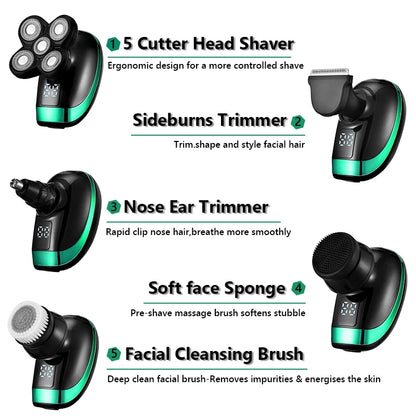 Mini portable electric shaver with USB rechargeable feature for convenient use