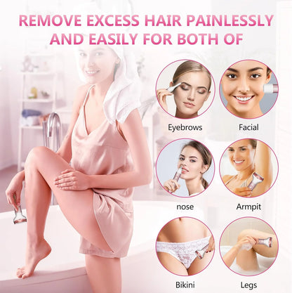 Women electric shaver showing its easy portability and lightweight design
