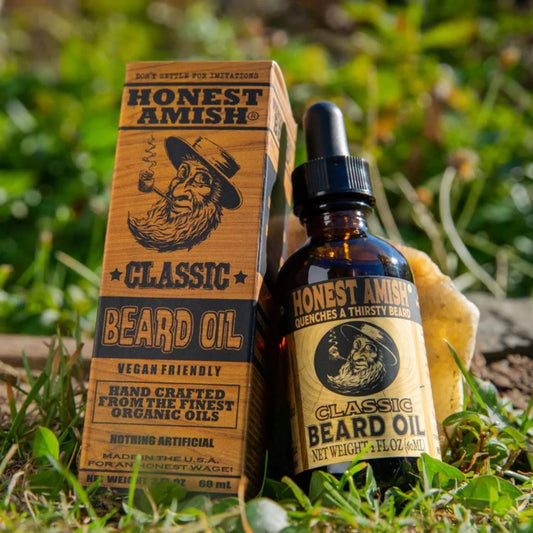Premium beard oil in a 2-ounce bottle for hydrating and softening beards