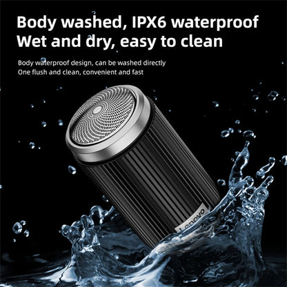 Rechargeable portable shaver for men with face cleaning brush and trimmers