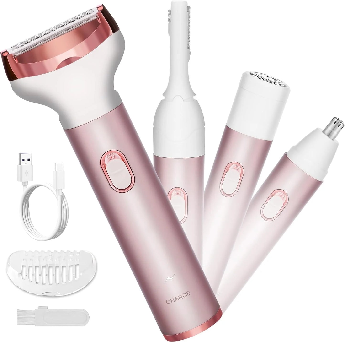 Electric razor for women, perfect for face, legs, underarms, and bikini area