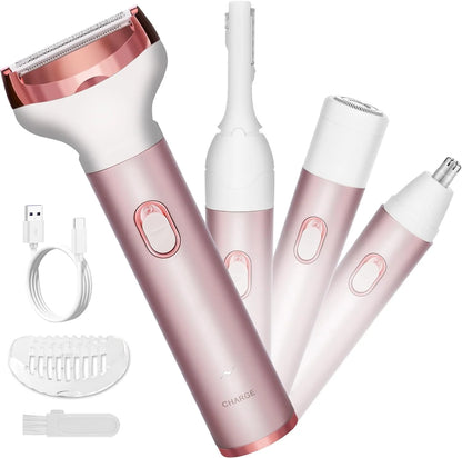Electric razor for women, perfect for face, legs, underarms, and bikini area